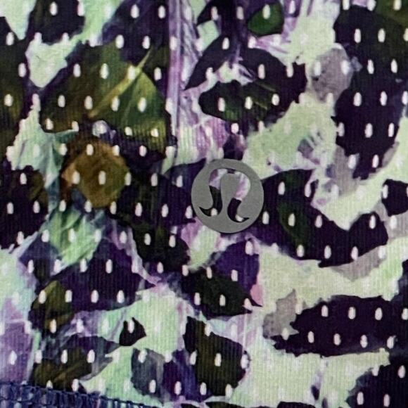 LULULEMON  Dancing Warrior Tank Bra Multi/ Pistachio Size 4 - Picture 6 of 7